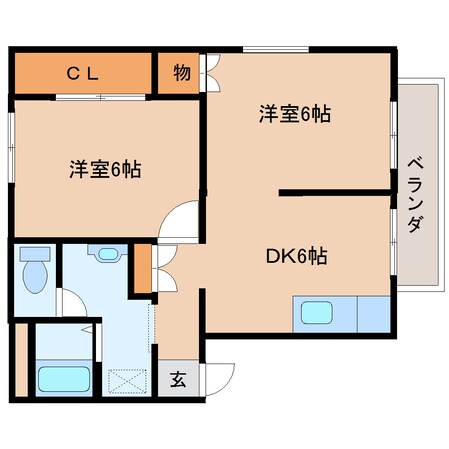 尼ケ辻駅 徒歩11分 2階の物件間取画像